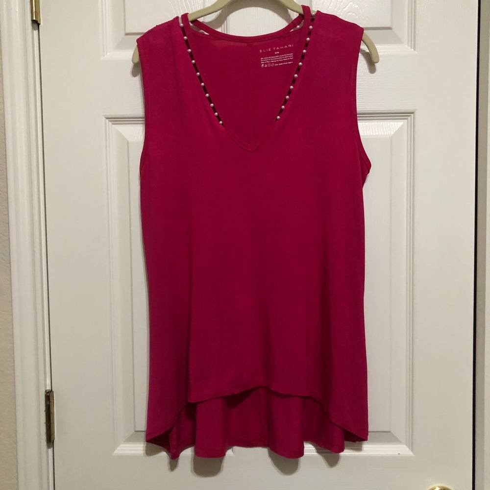 Elie Tahari Pink Hi/Low Top